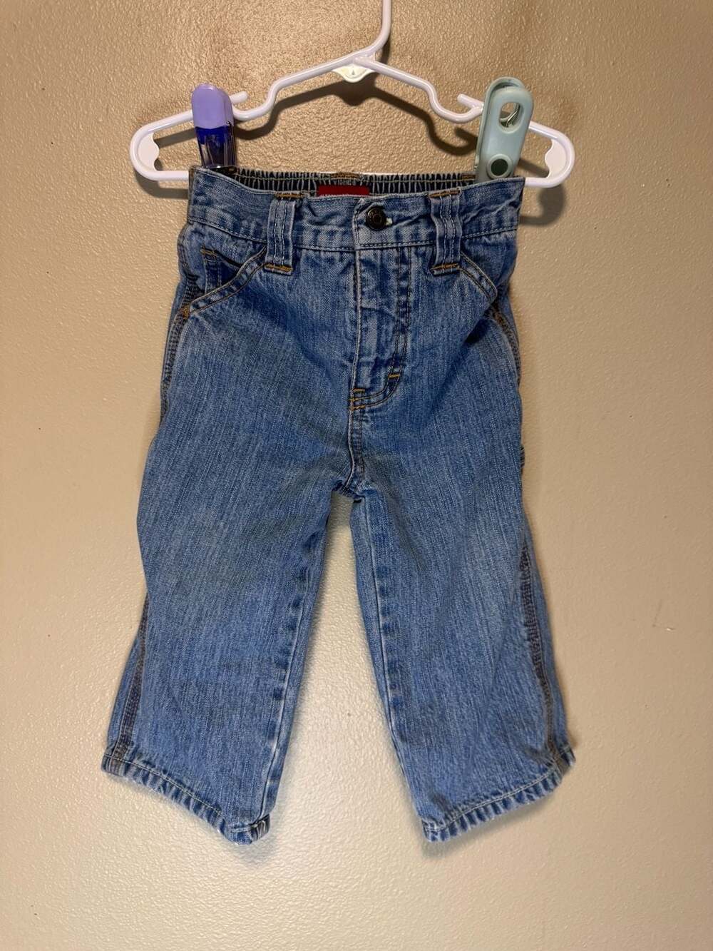 Vintage Guess Baby Denim Blue Jeans Size 18M Toddler Carpenter Style